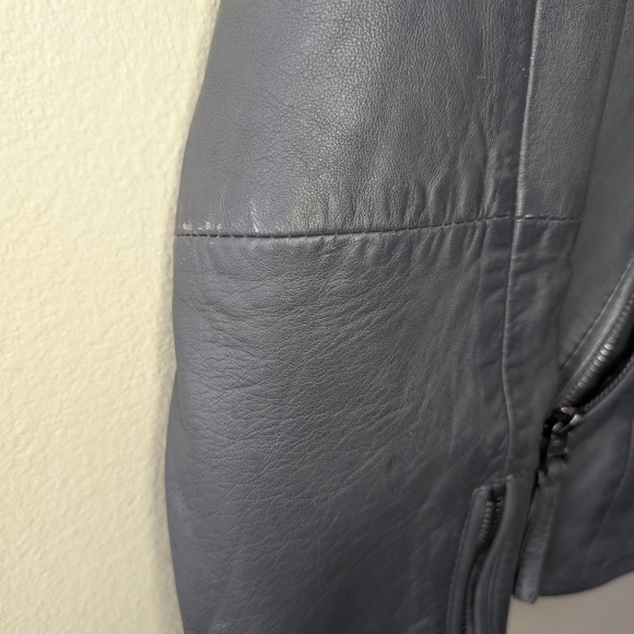 Tahari Black Leather Jacket for Women - Picture 6 of 16